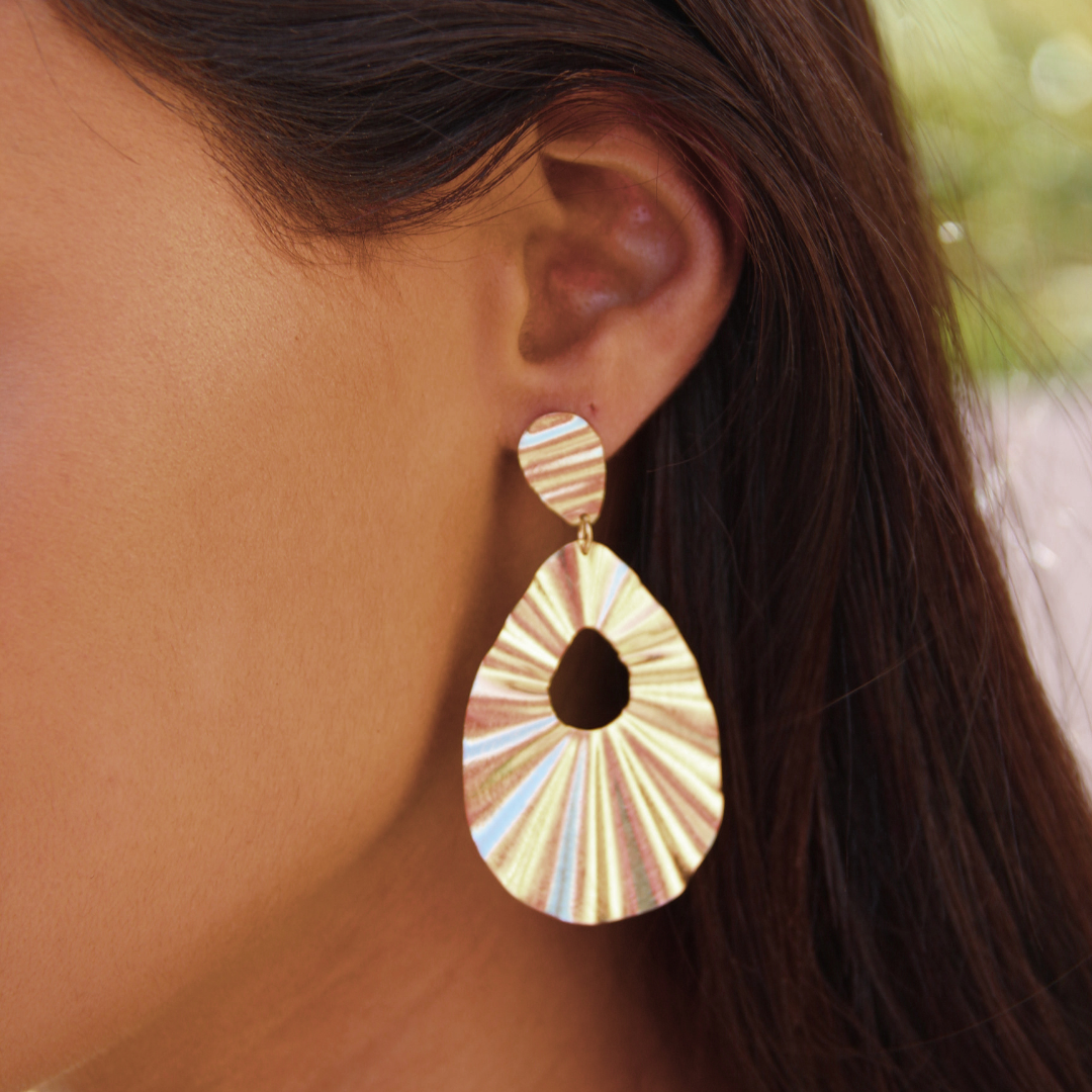 Flavia Wavy Drop Earrings