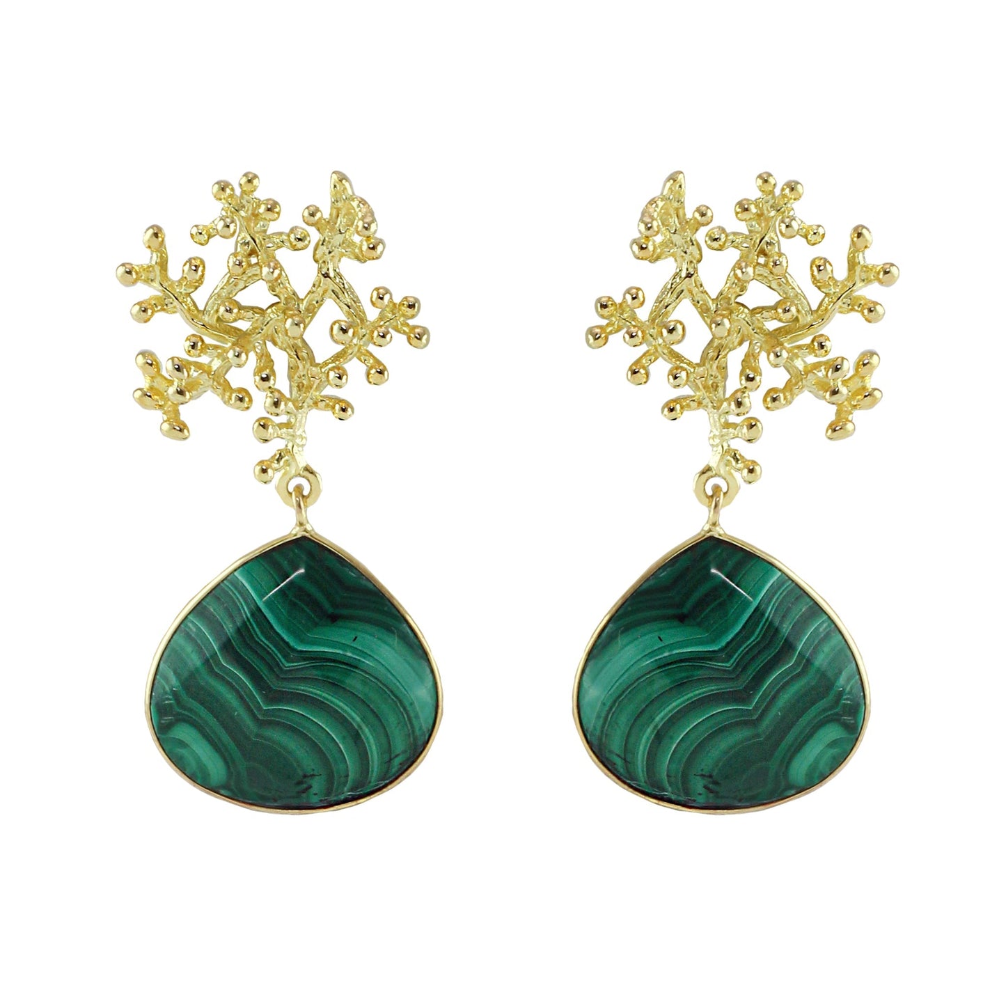 Tanu Drop Coral Earrings