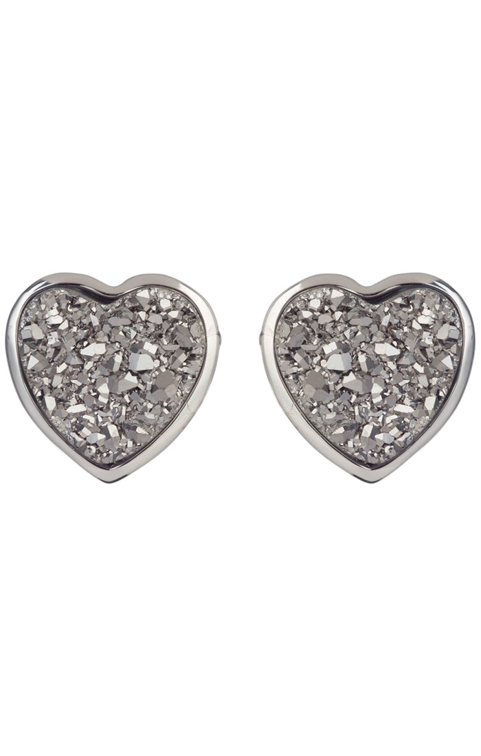 Beau Druzy Heart Studs