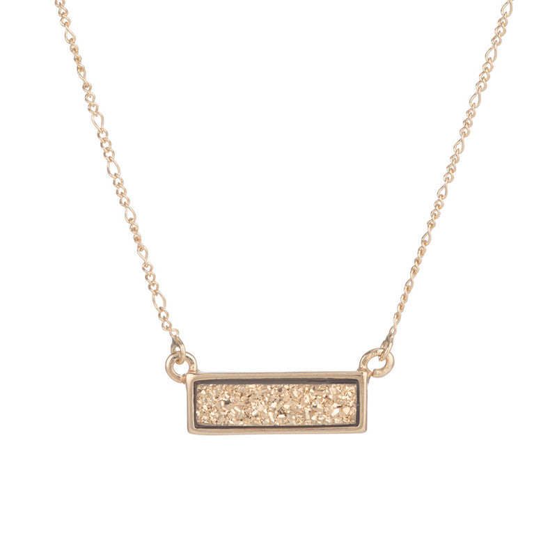 Marcia Moran Aubri Druzy Bar Necklace