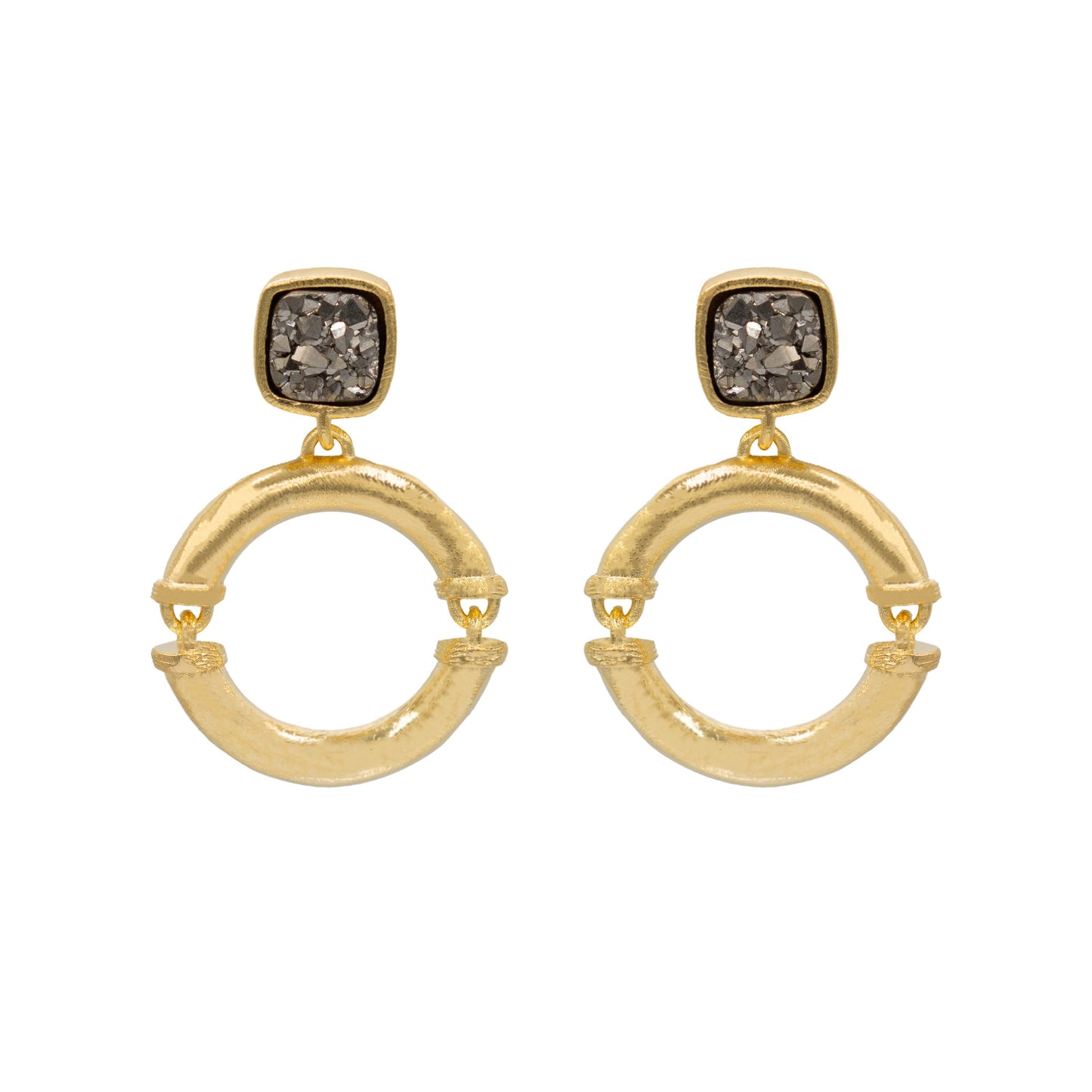 Janie Titanium Druzy Earrings