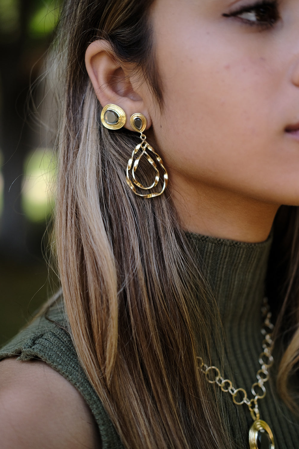 Louisiana Large Twisted Double Drop Earrings