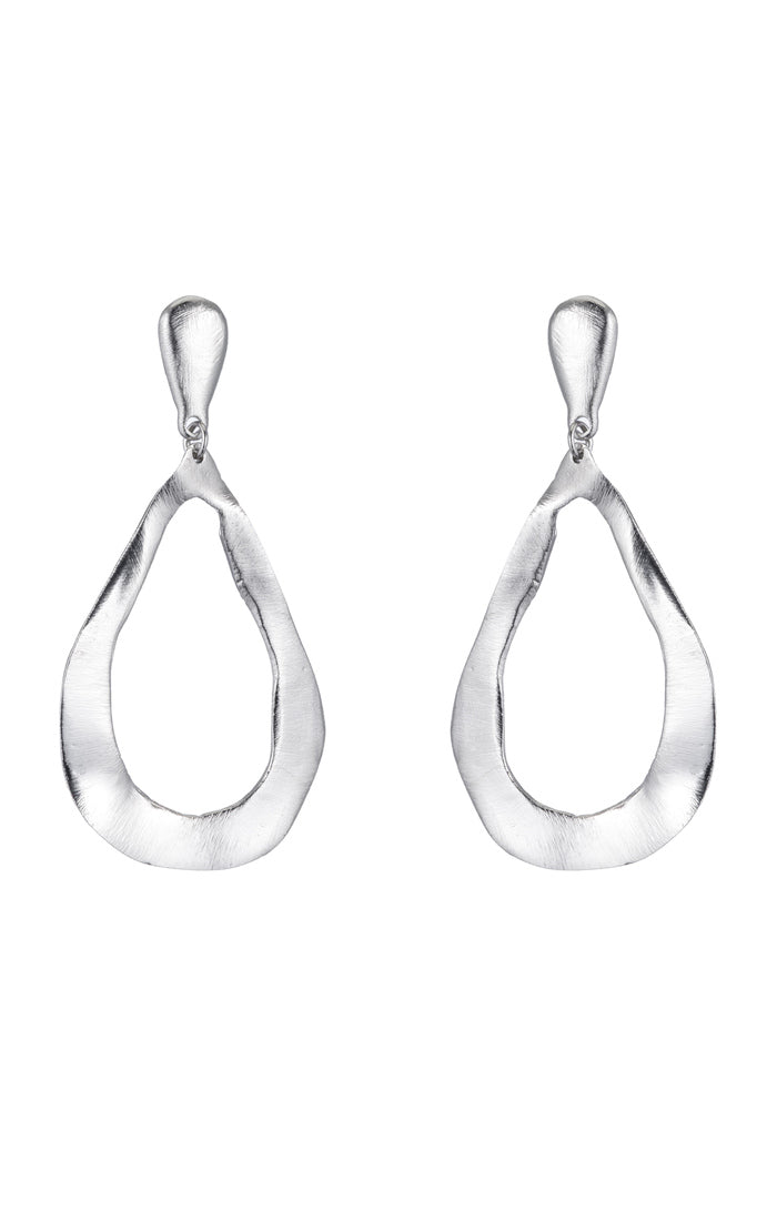 Rebi Rhodium Drop Earrings
