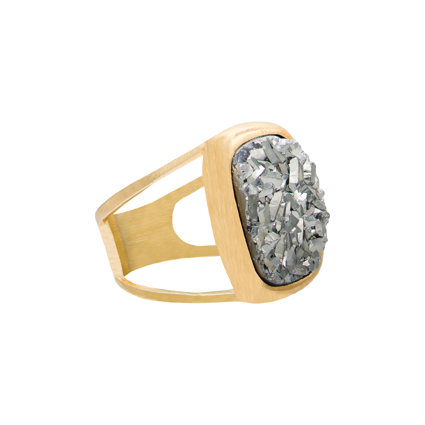 Leia Titanium Druzy Ring