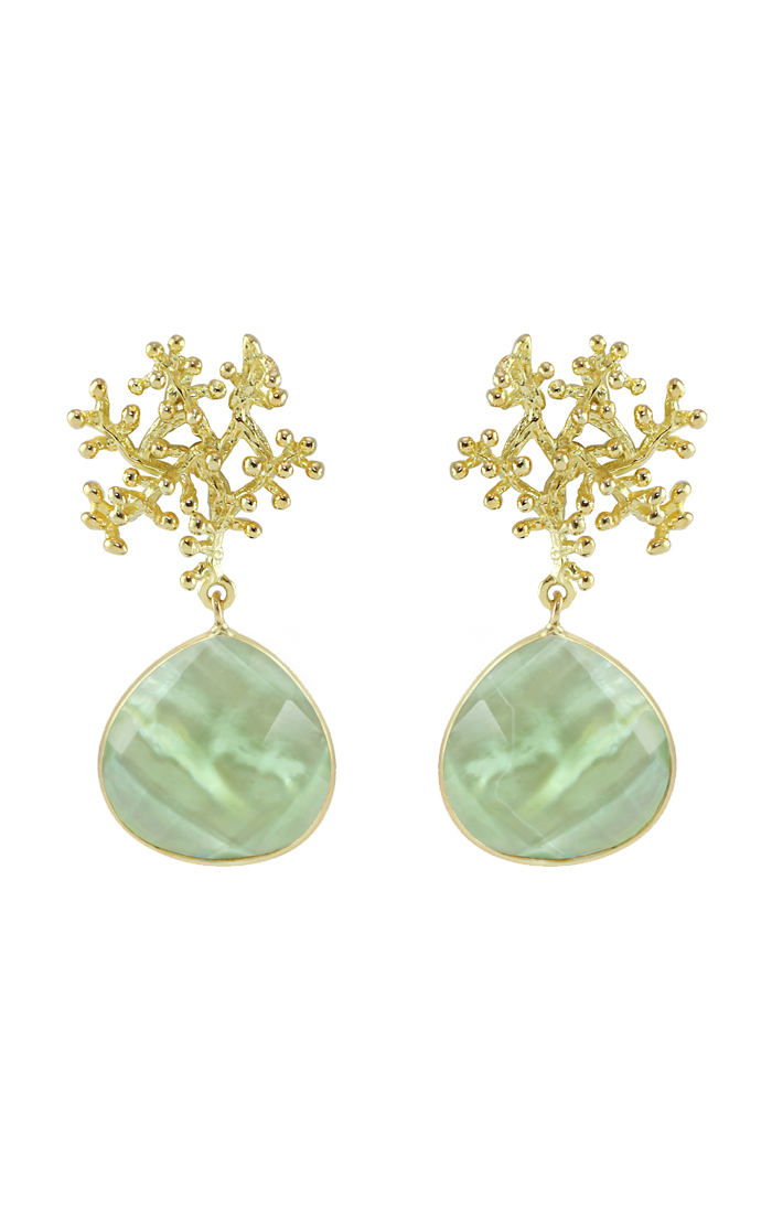 Tanu Drop Coral Earrings