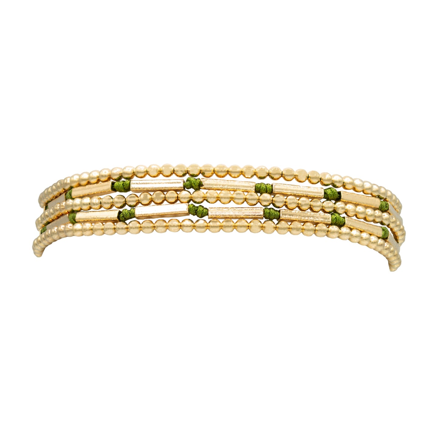 Taiz Beaded Bracelet with Silk Strands