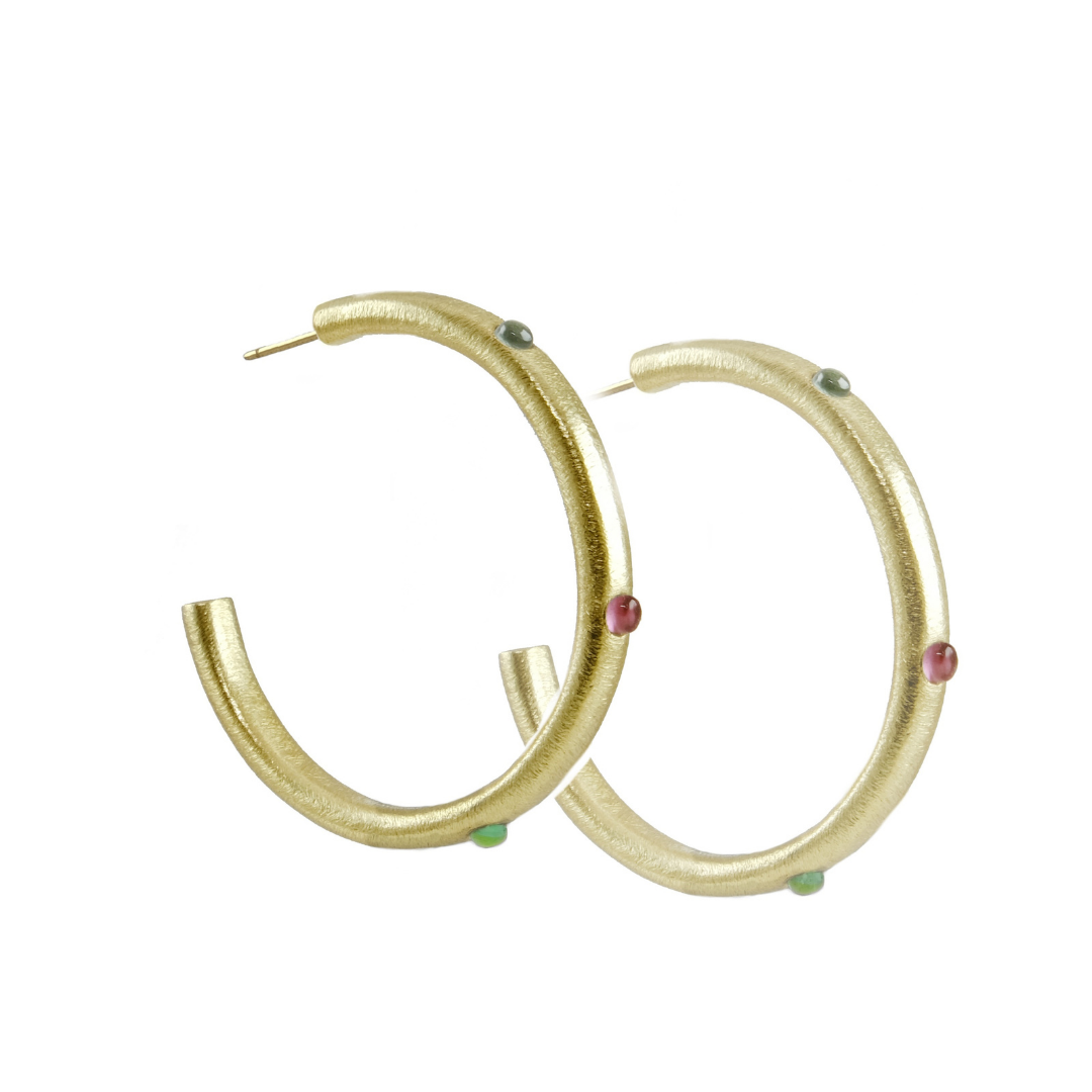 Milla Embellished Hoop Earrings