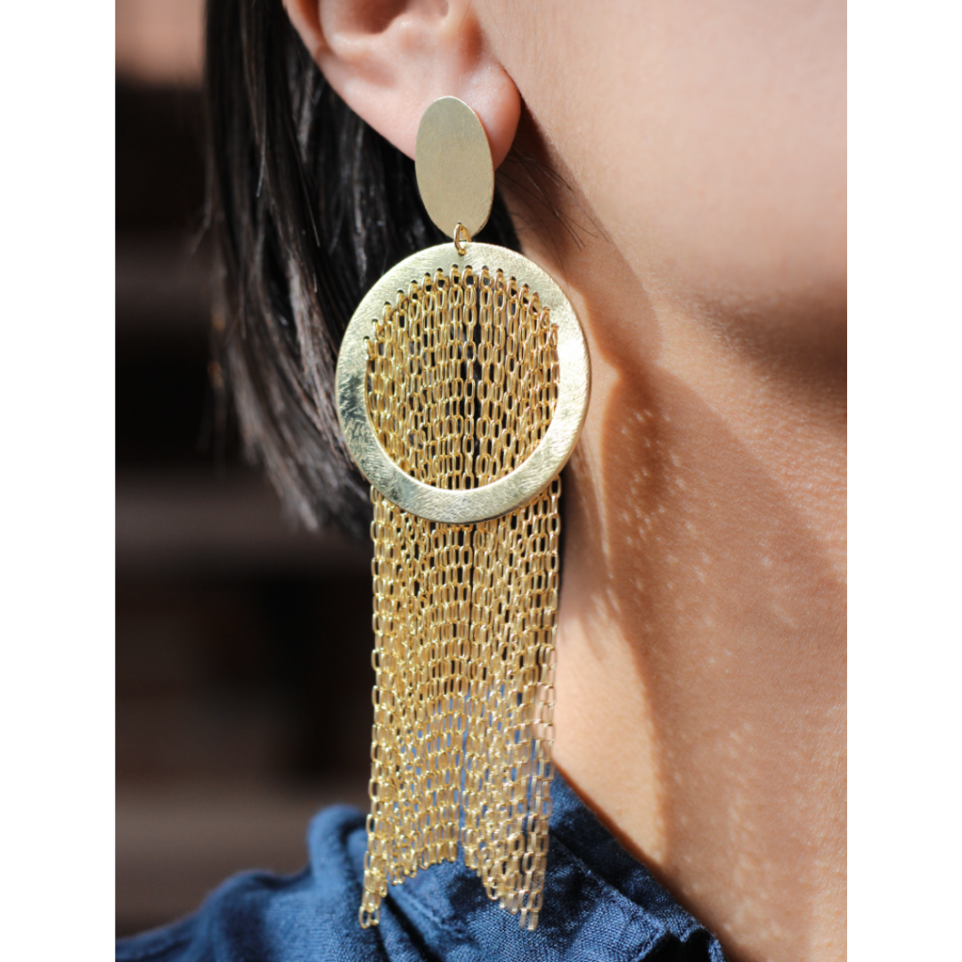 Lisette Statement Fringe Earrings