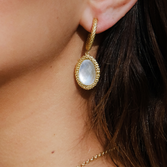 Anika Texture Drop Earrings