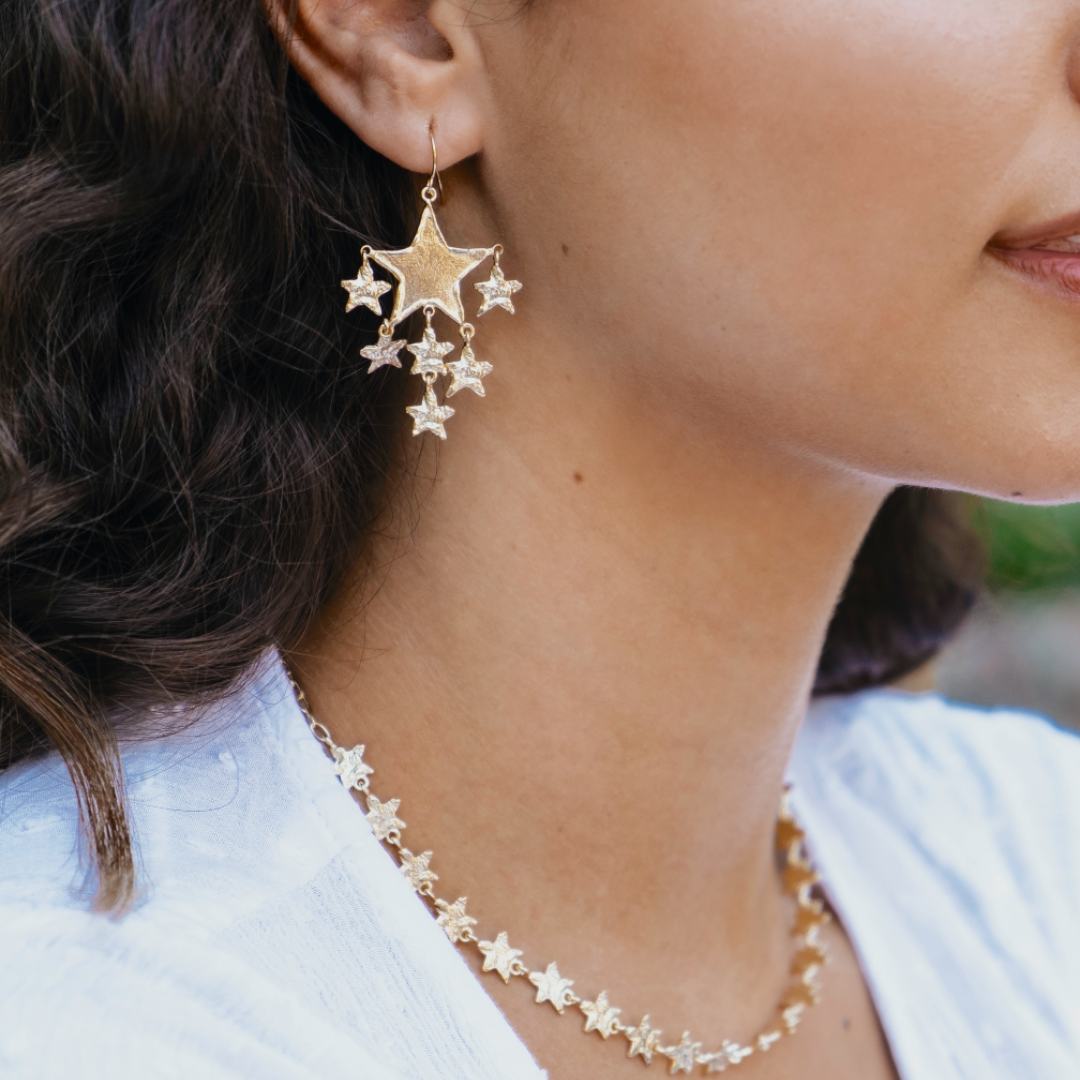 Philis Drop Star Earrings