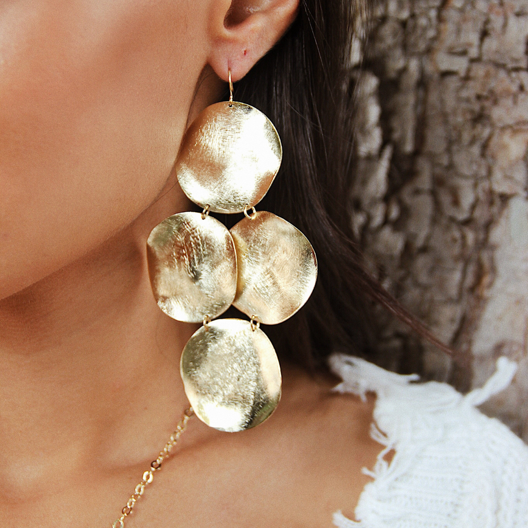 Alexia Statement Coin Earrings