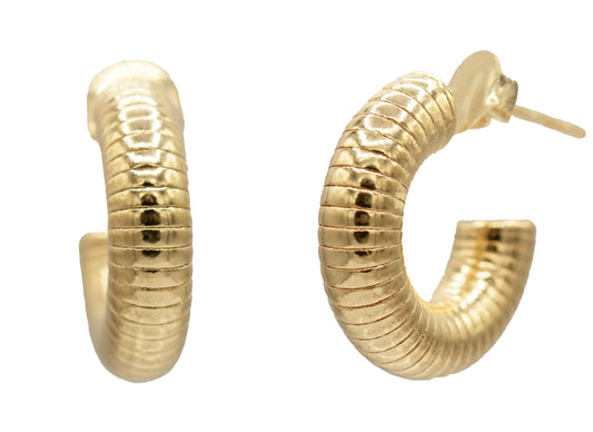 Soleil Textured Hoops