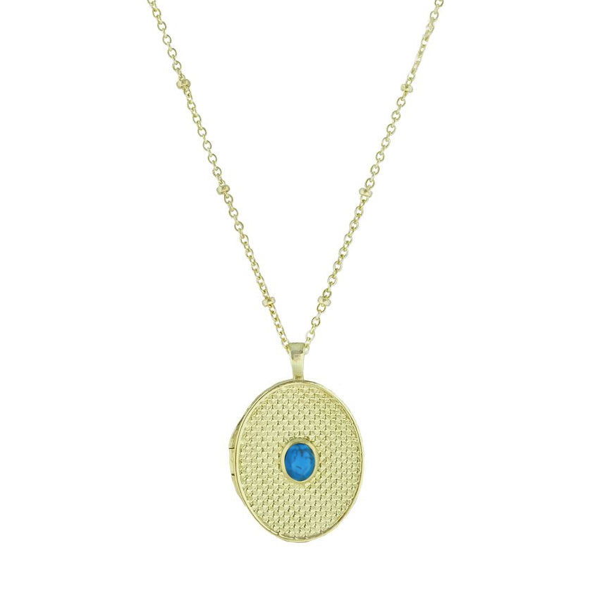 Zina Oval Locket Necklace