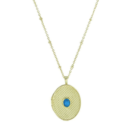 Zina Oval Locket Necklace