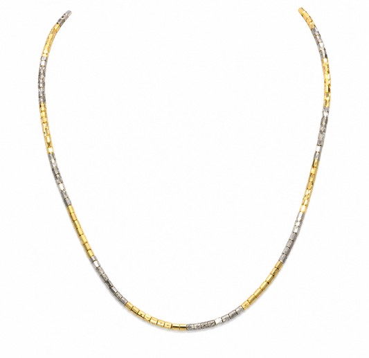 Thalia Short Gold Beaded Necklace