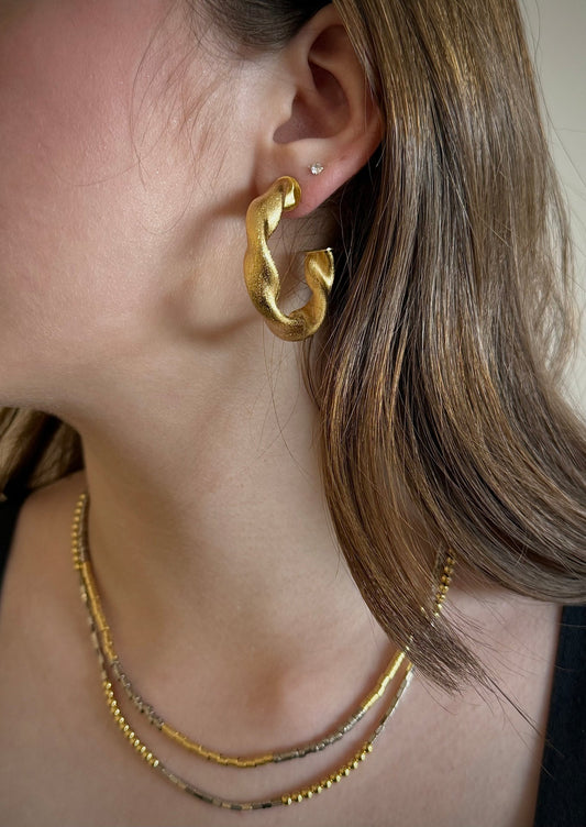 Violet Hoop Earrings