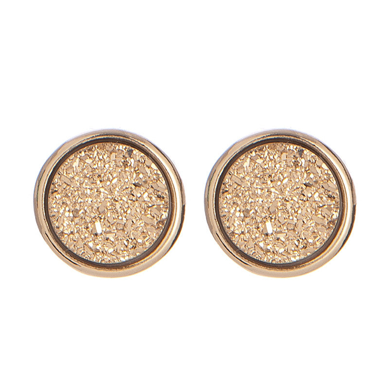 Marcia Moran Gold Druzy Studs