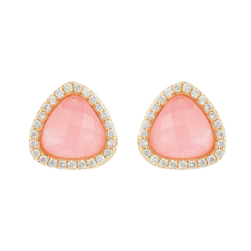 BB194e Marcia Moran Trois Triangle Stud in Pink