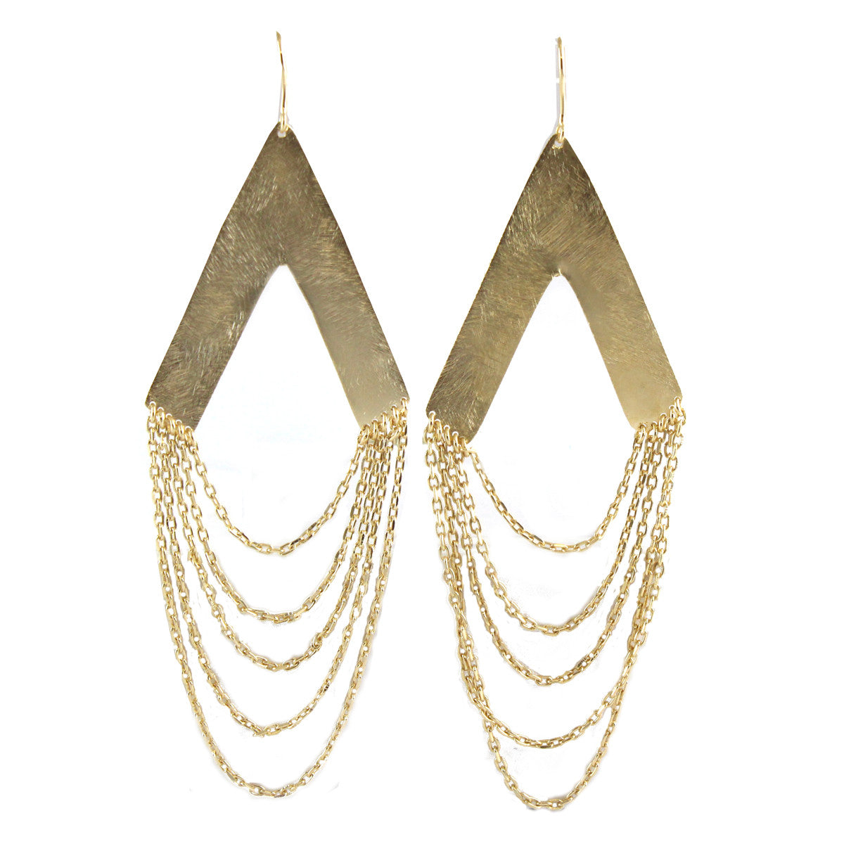 BR256 Fenton Gold Chain Loop Chandelier Earring Marcia Moran Gold Chandelier Earrings