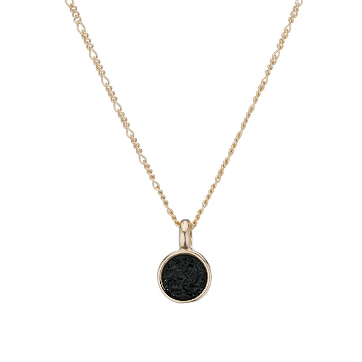 Marcia Moran Circlet LCL012c Round Druzy Necklace Black Druzy