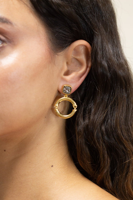 Janie Titanium Druzy Earrings