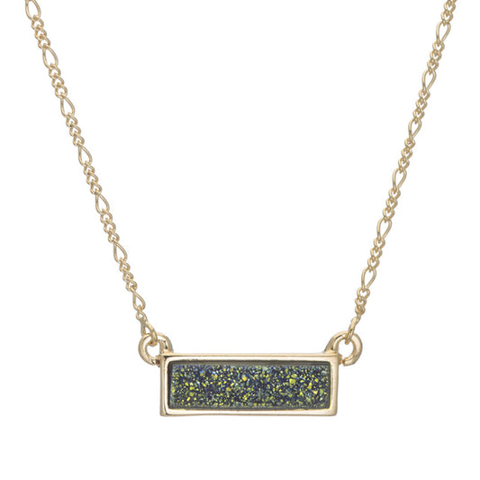 Aubri Small Horizontal Druzy Bar Necklace