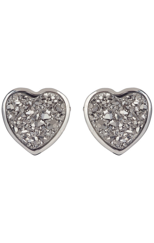 Beau Druzy Heart Studs