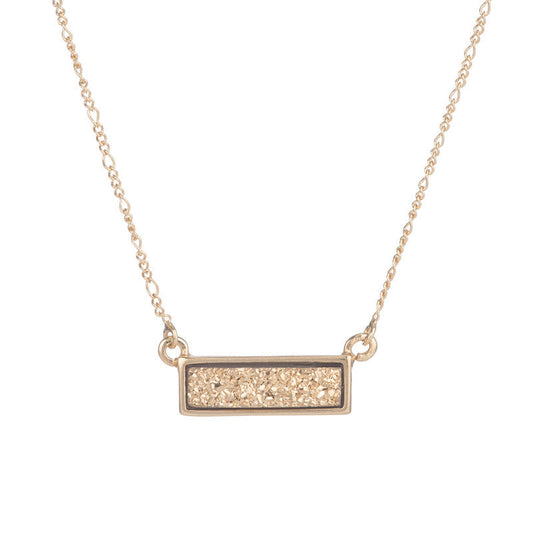 Marcia Moran Aubri Druzy Bar Necklace