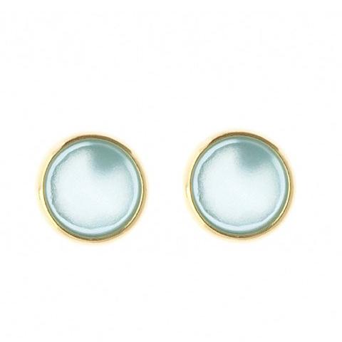 Marcia Moran Blue Agate Round Studs