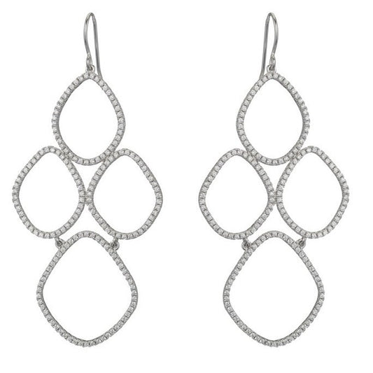 Mona Cubic Zirconia Open Earrings