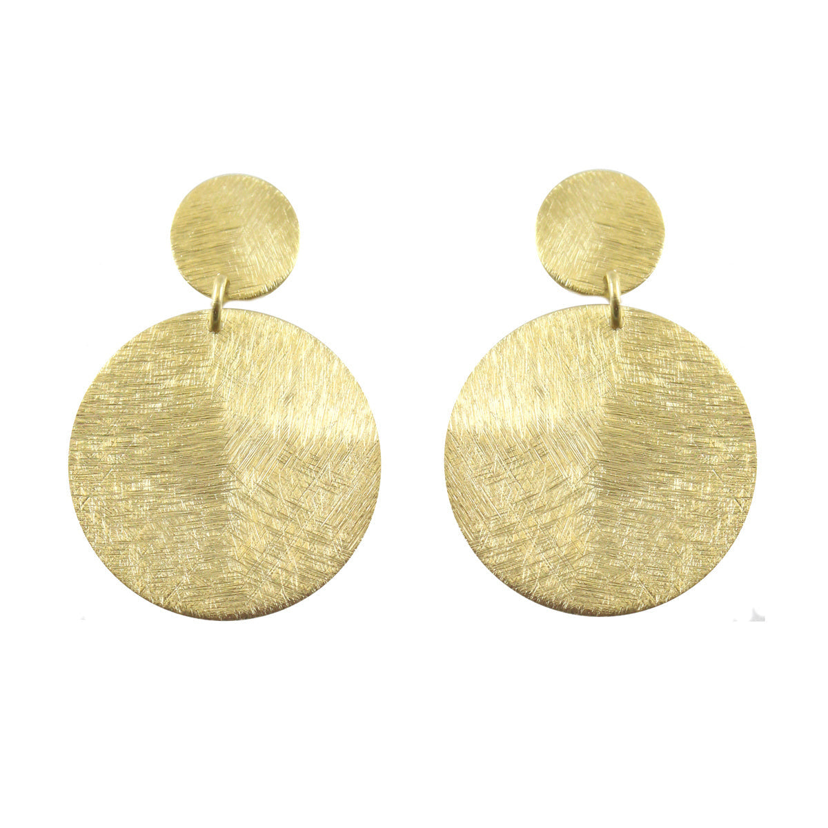 Oxford Post Brushed Coin Earrings