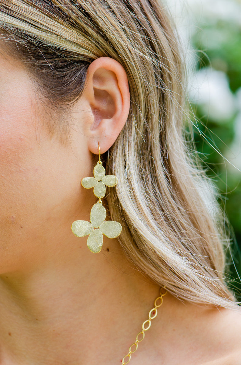 Kaui Double Flower Earrings