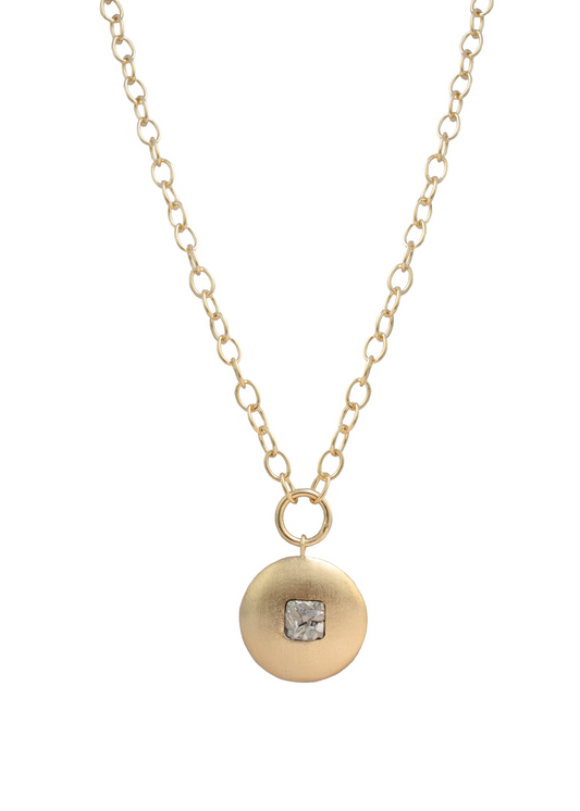 Mella Round Druzy Pendant