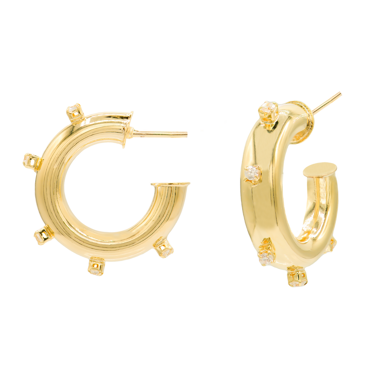 Mayra Small Hoop Earrings with Zirconias