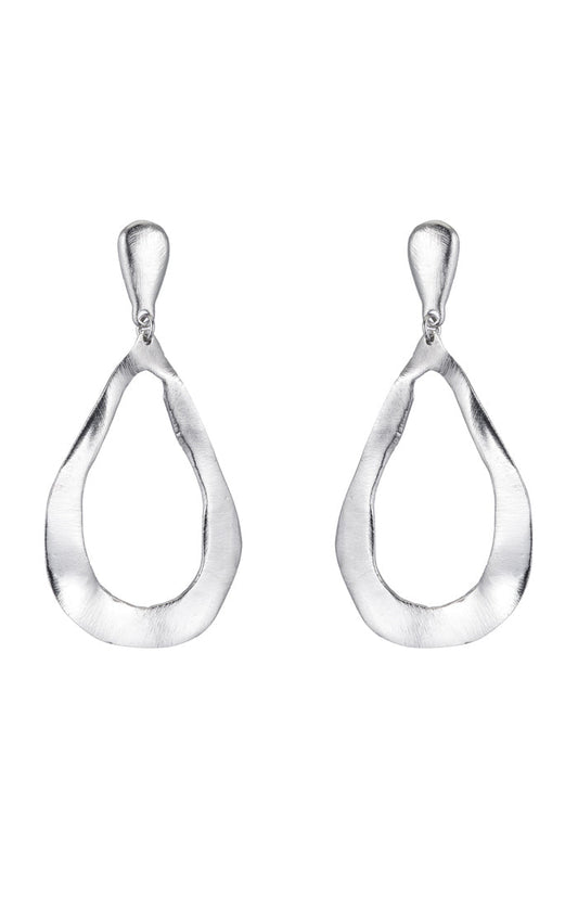 Rebi Rhodium Drop Earrings