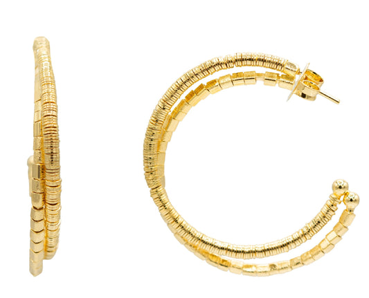 Inaz Beaded Hoop Earrings