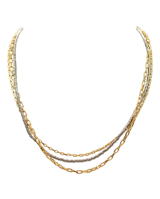 Nella Multi Strand Necklace with Magnetic Clasp
