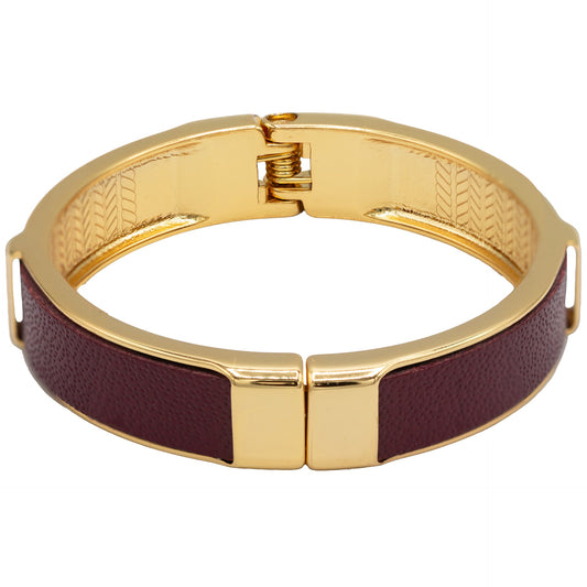 Argenta Leather Hinge Bangle