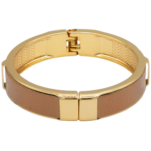 Argenta Leather Hinge Bangle