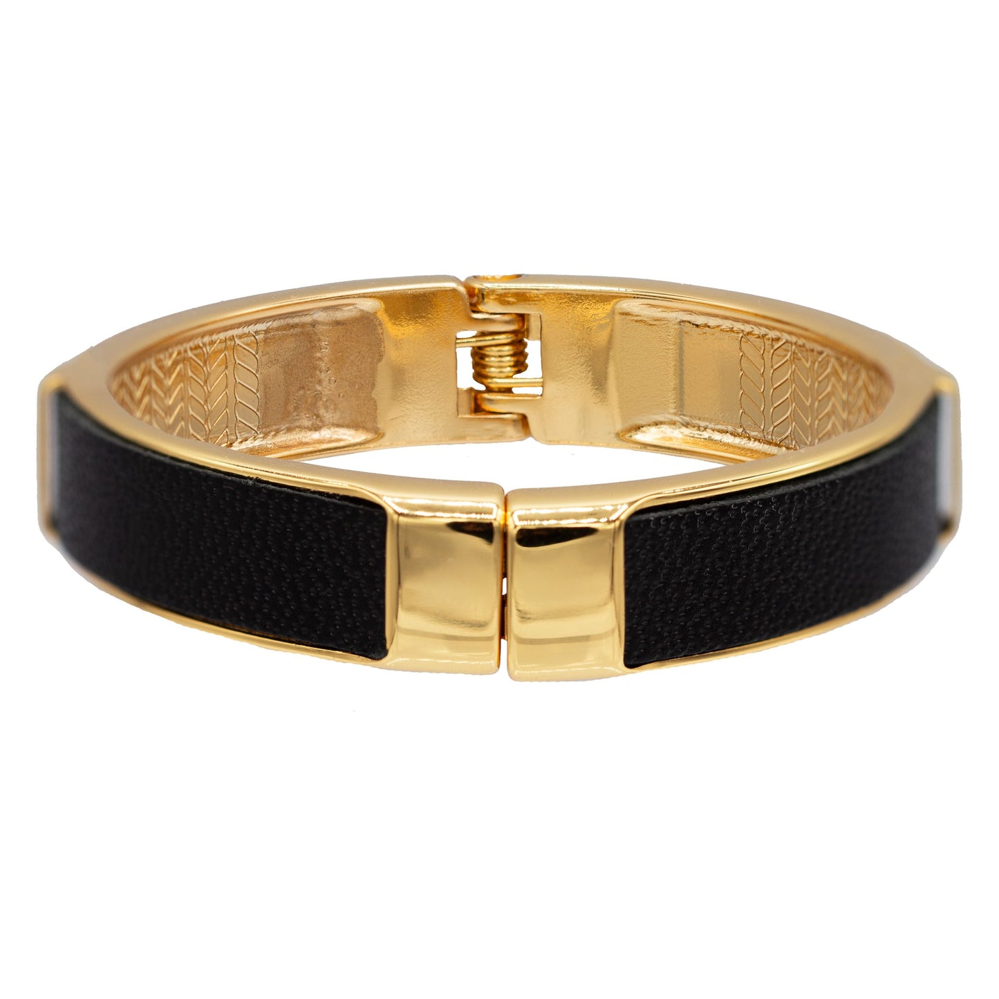 Argenta Leather Hinge Bangle