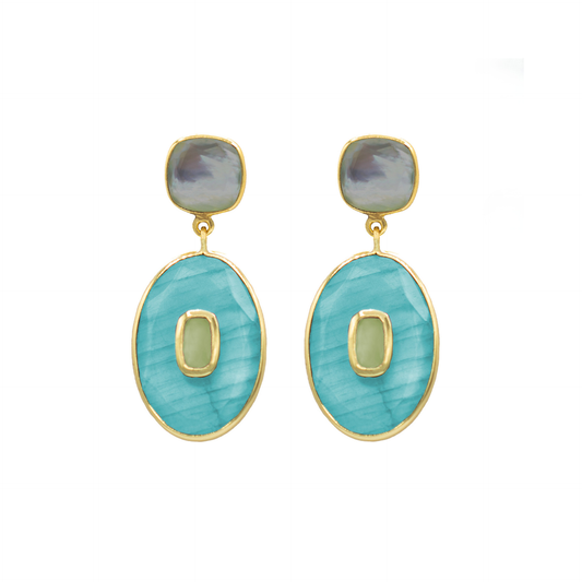 Bisa Stone Statement Earrings