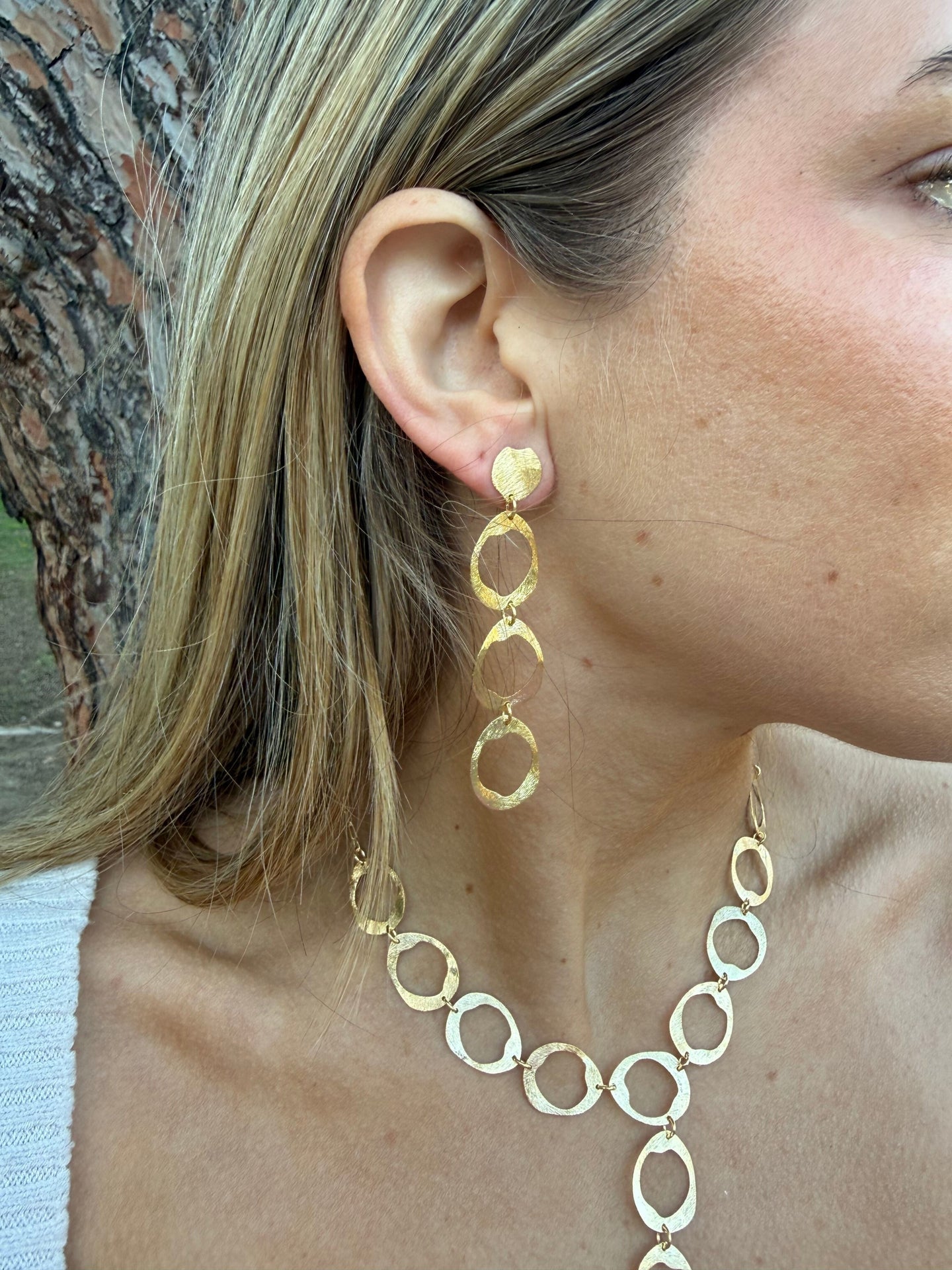 Alma Organic Link Earrings