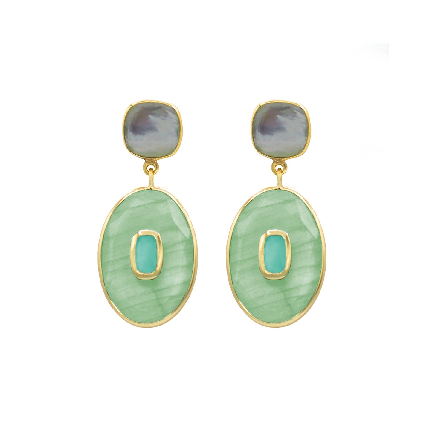 Bisa Stone Statement Earrings