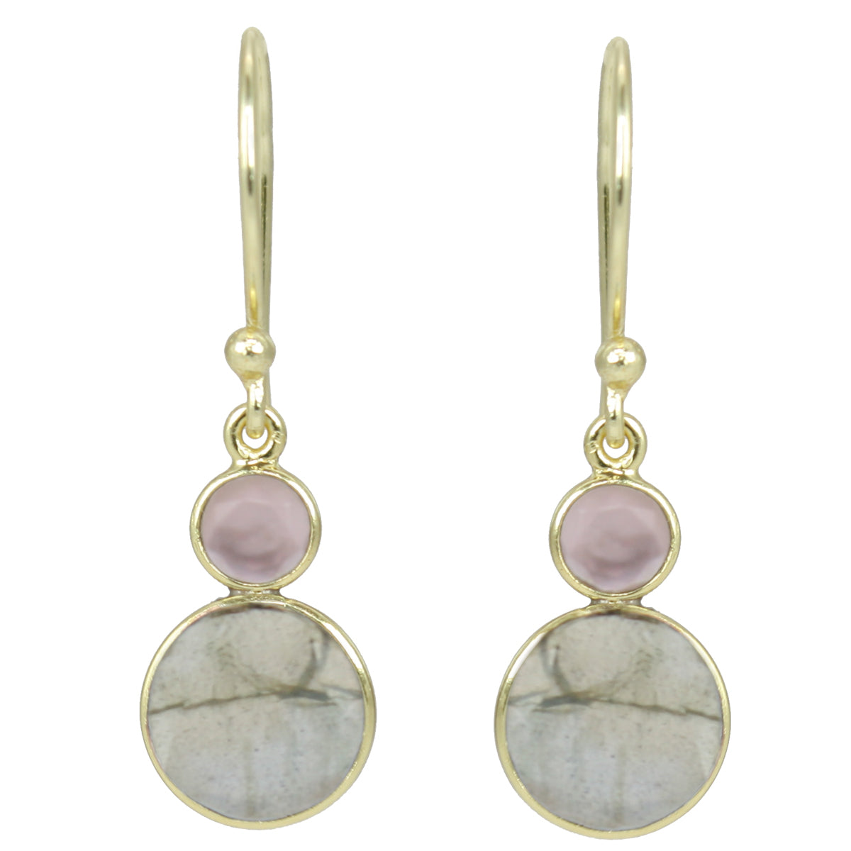 Dena Round Stone Earrings