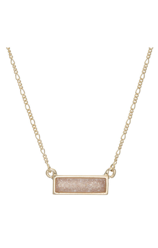 Aubri Small Horizontal Druzy Bar Necklace