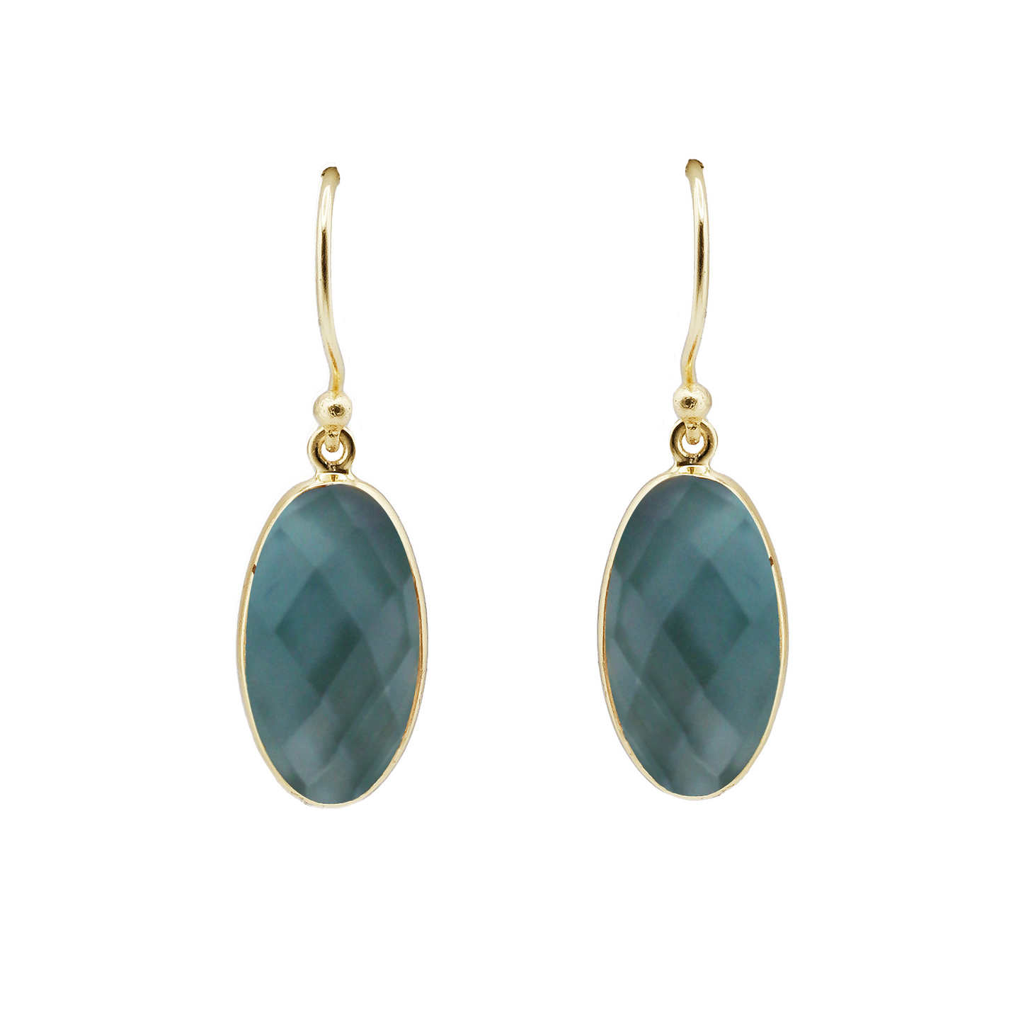 Celia Oval Drop Stone Earrings