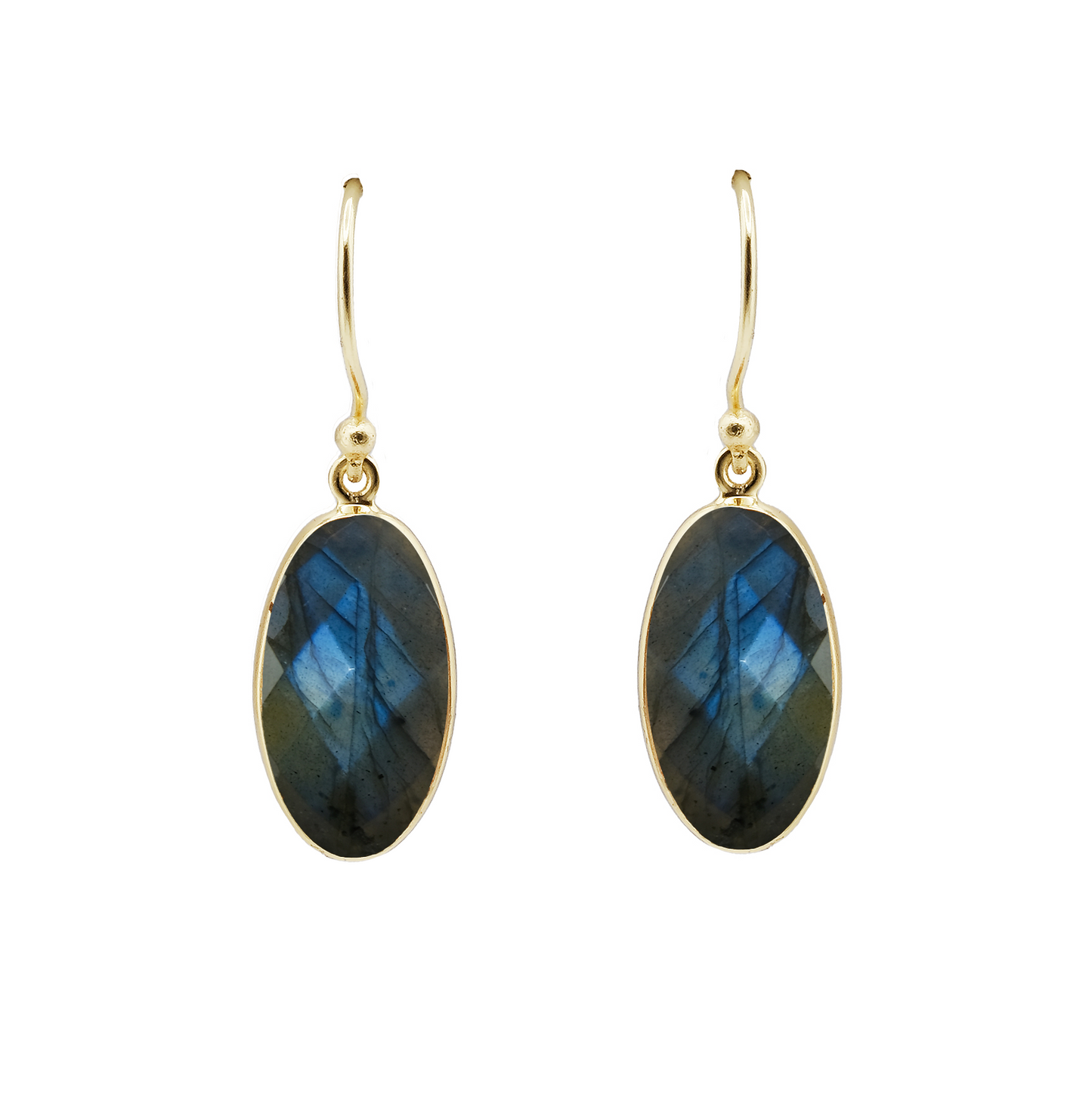 Celia Oval Drop Stone Earrings