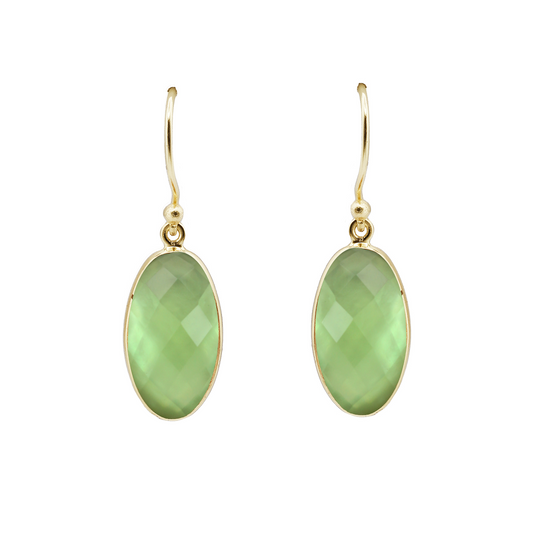 Celia Oval Drop Stone Earrings