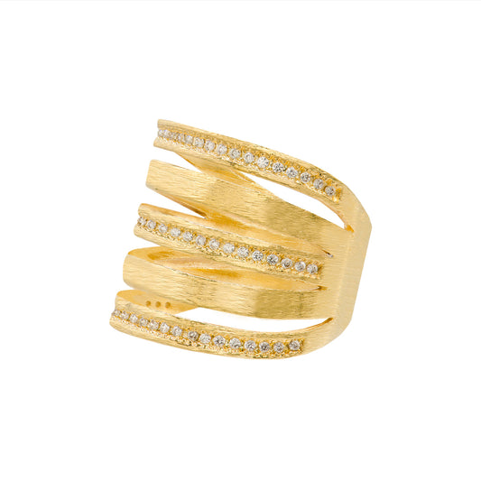 Akila Multiband Ring with Zirconias