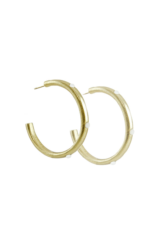 Milla Embellished Hoop Earrings